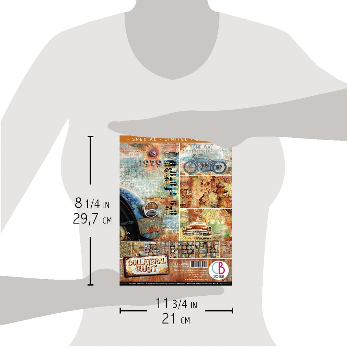 Ciao Bella - Collateral Rust - Limited Edition - Double Sided Paper - A4 - Pack of 9 Ciao Bella