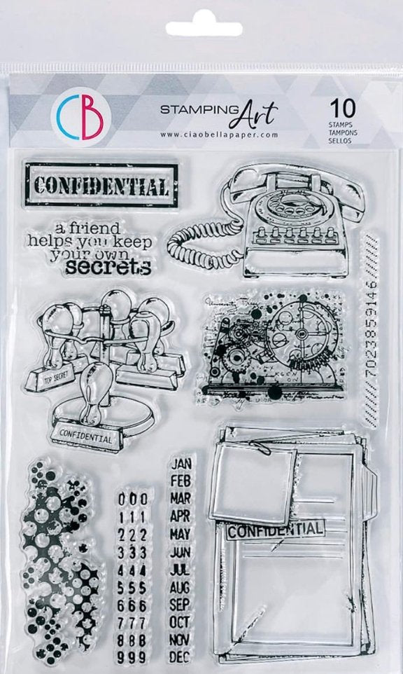 Ciao Bella - CONFIDENTIAL - Clear Stamp Set 6X8 Ciao Bella