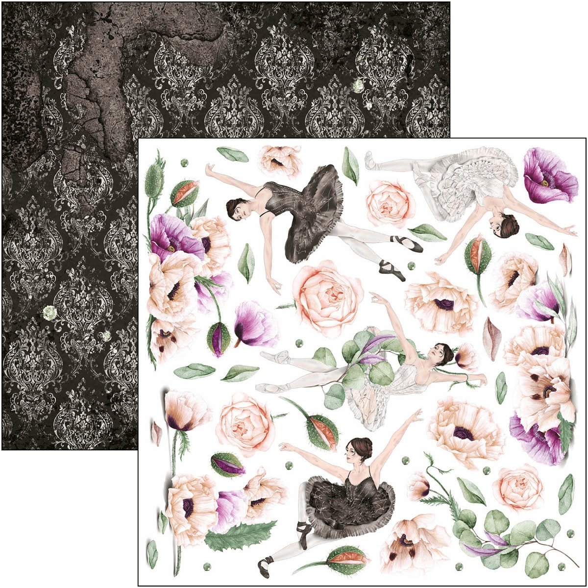 Ciao Bella - CYGNE NOIR - FUSSY CUT PAD 6X6 - Messy Papercrafts