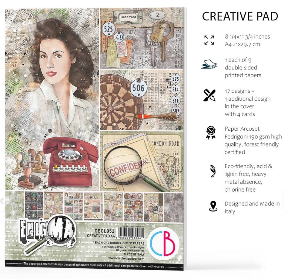 Ciao Bella - ENIGMA - Creative Pad A4 9/PKG Ciao Bella