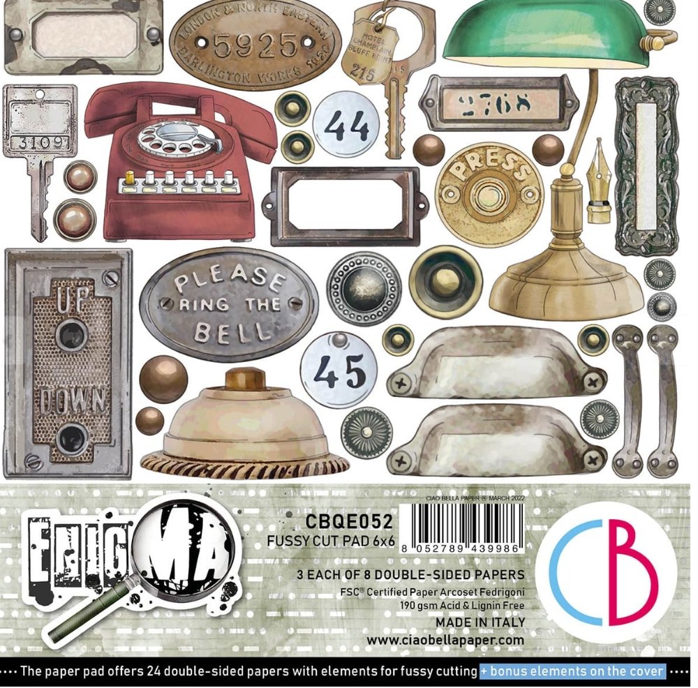 Ciao Bella - ENIGMA - FUSSY CUT PAD 6X6 24/PKG Ciao Bella