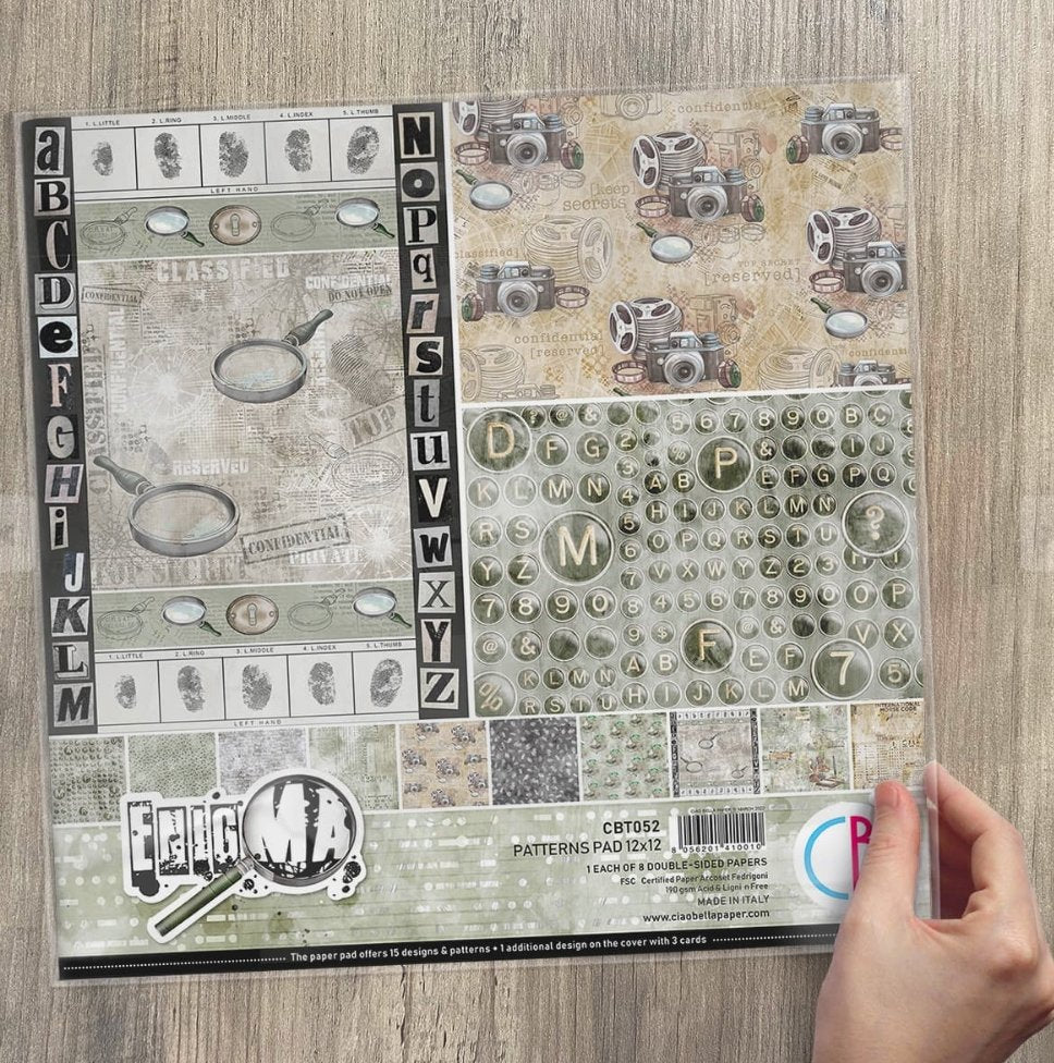 Ciao Bella - ENIGMA - Patterns Pad 12X12 8/PKG Ciao Bella