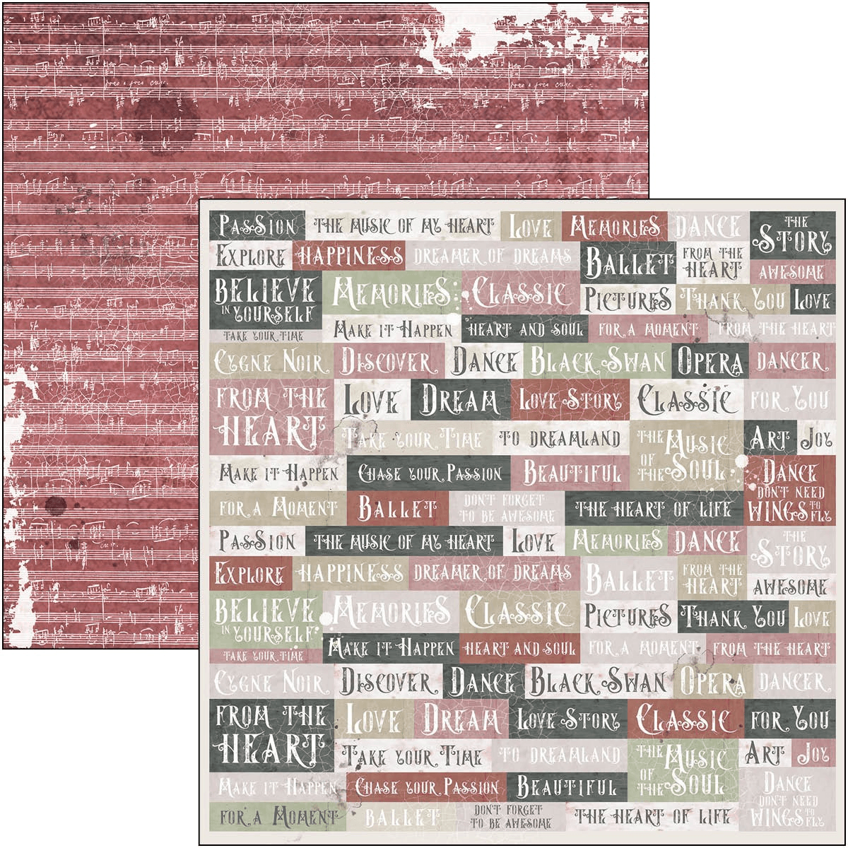 Ciao Bella - Le Cygne Noir - 12 x 12 - Patterns Pad - Messy Papercrafts