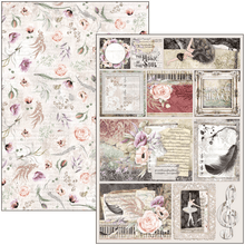 Ciao Bella - Le Cygne Noir - Double Sided Paper - A4 - Pack of 9 - Messy Papercrafts