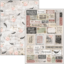 Ciao Bella - Le Cygne Noir - Double Sided Paper - A4 - Pack of 9 - Messy Papercrafts