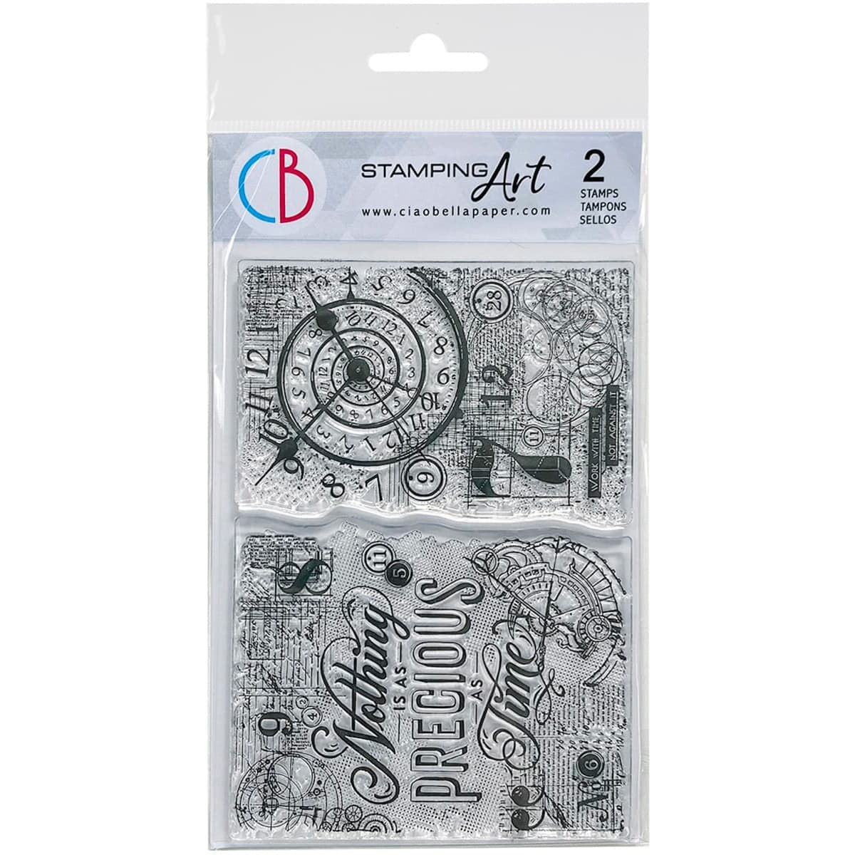 Ciao Bella - Nothing Is As Precious As Time - A6 - Clear Stamp - Set Of 2 Ciao Bella