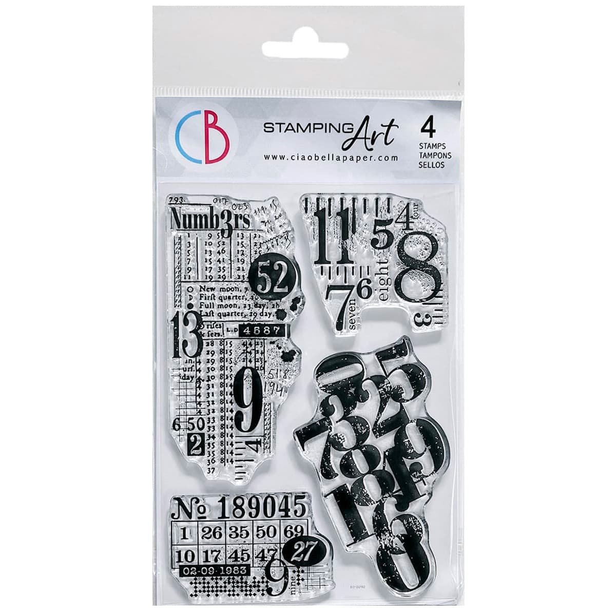 Ciao Bella - Numbers - A6 - Clear Stamp - Set Of 4 Ciao Bella