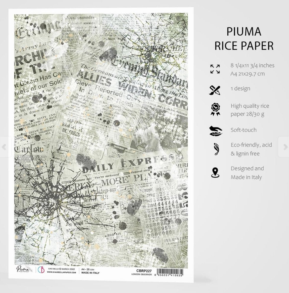 Ciao Bella - RICE PAPER A4 LONDON OBSERVER Ciao Bella