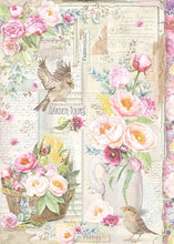 Ciao Bella - RICE PAPER MAXI A3 - BOUQUET OF PEONIES -SPARROW HILL Ciao Bella