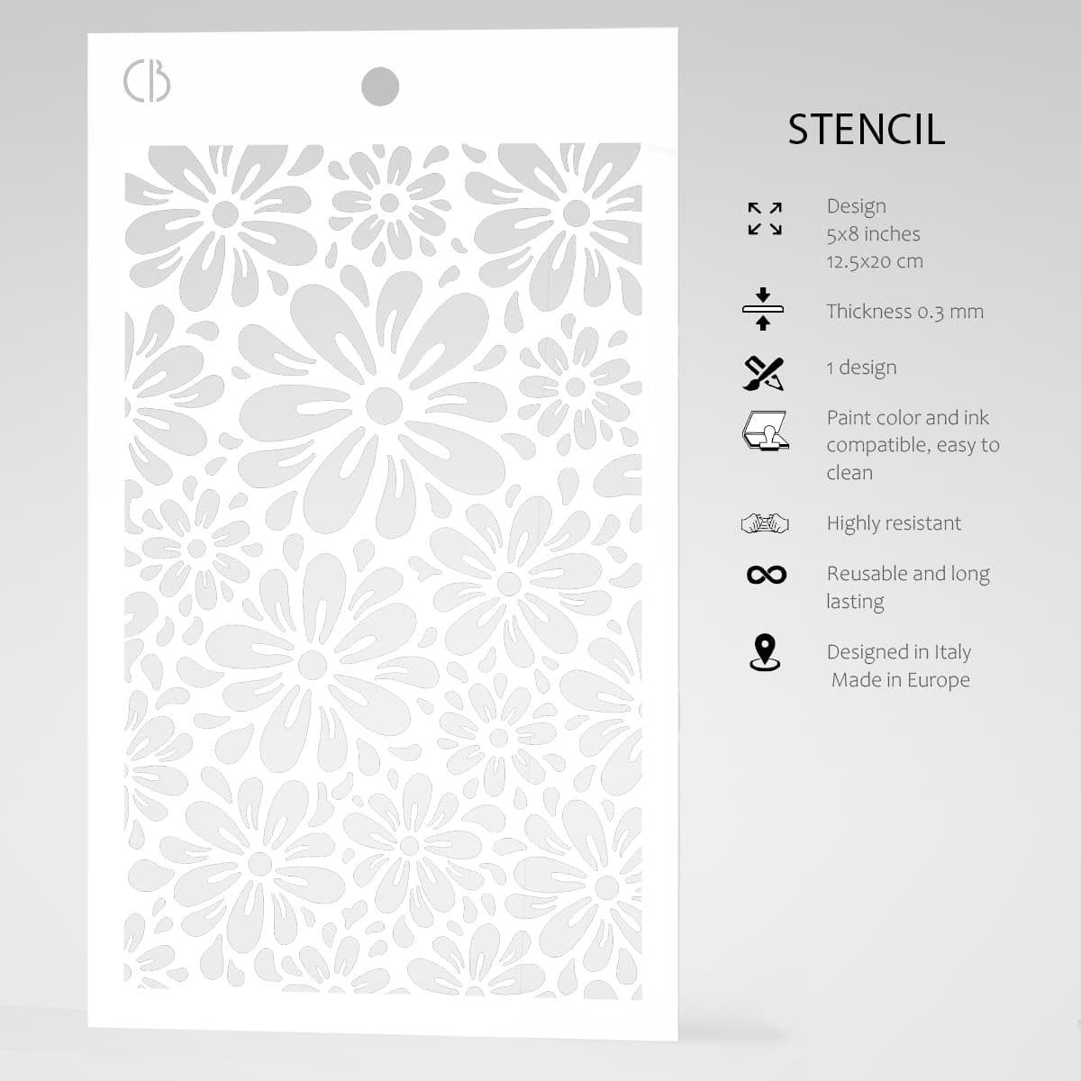 Ciao Bella - Stencil Art - Blossom - Stencil - 5x8 inch Ciao Bella