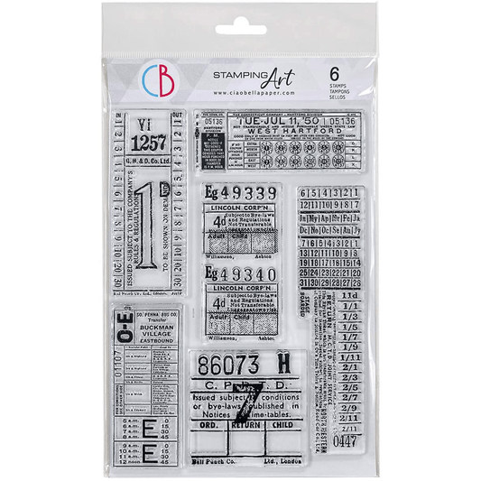 Ciao Bella - Tickets - Clear Stamp Set 6x8 - Messy Papercrafts