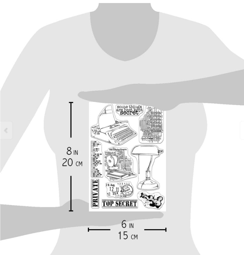 Ciao Bella - TOP SECRET - Clear Stamp Set 6X8 Ciao Bella