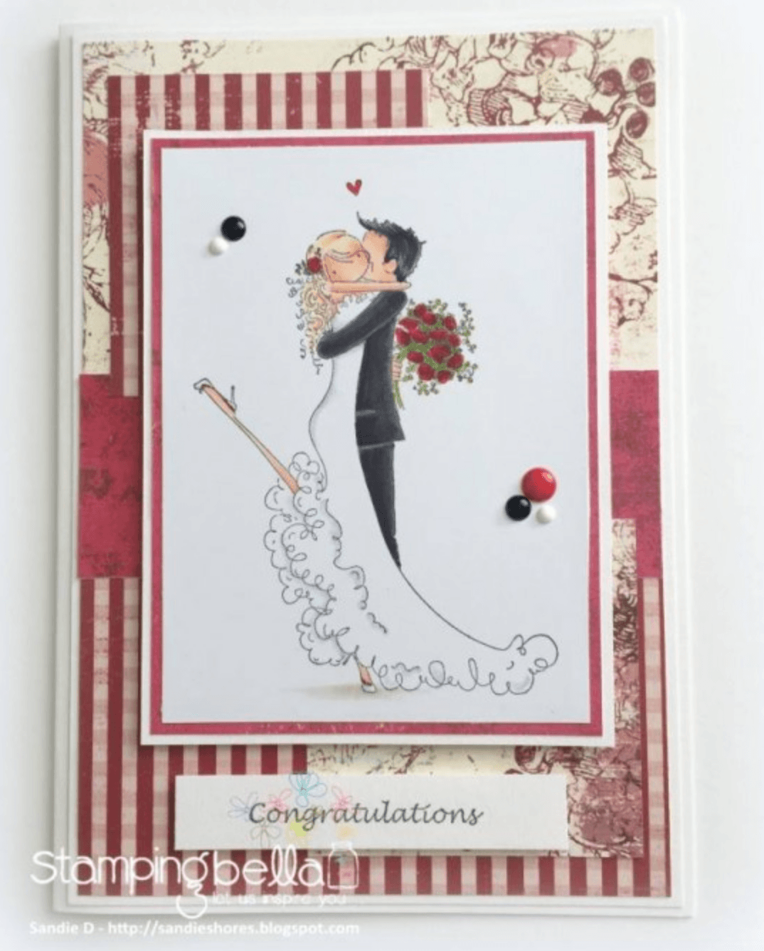 Copy of Stamping Bella - Rubber Stamp - Uptown Girls - Brett And Brenda Get Married - Messy Papercrafts