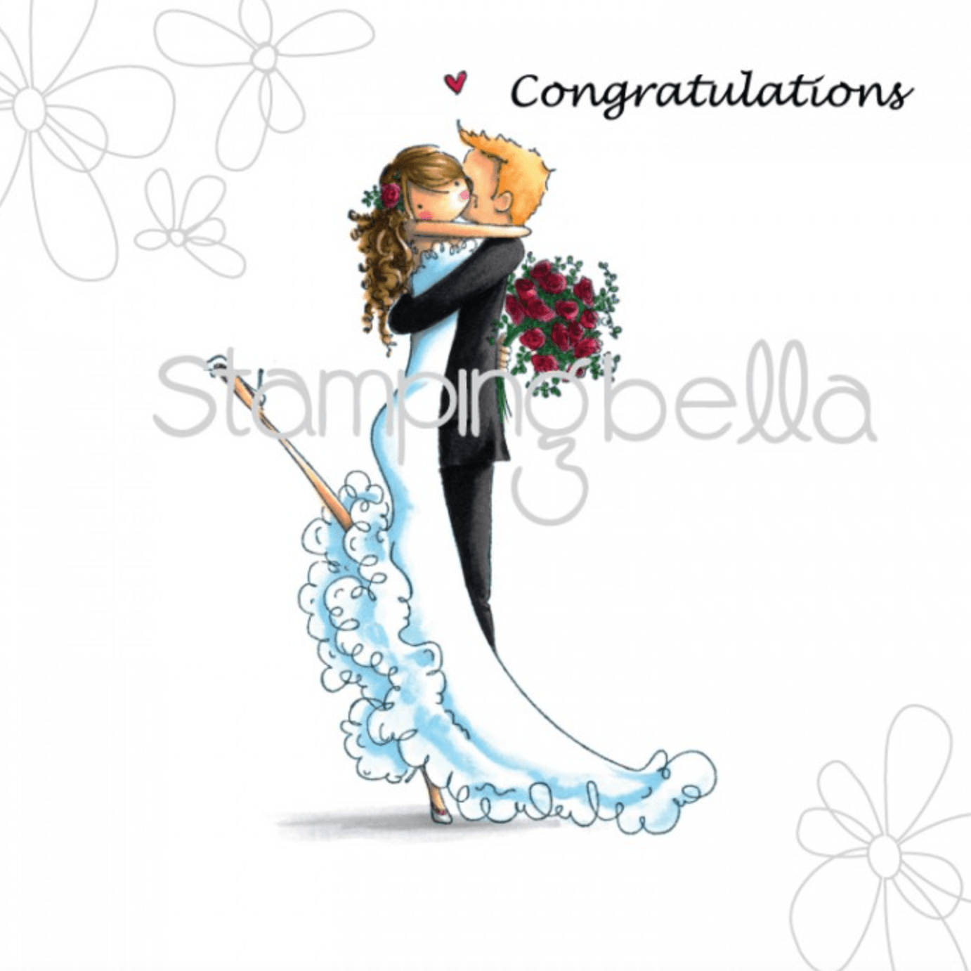 Copy of Stamping Bella - Rubber Stamp - Uptown Girls - Brett And Brenda Get Married - Messy Papercrafts