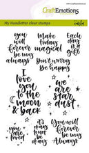 Craft Emotions - Clearstamps A6 - Handletter Beautiful Sentiments - Happy Feelings Craft Emotions