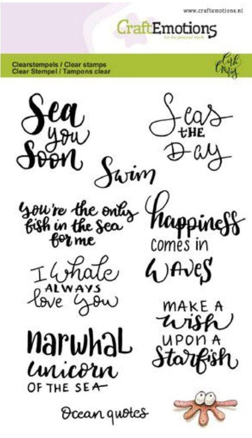 Craft Emotions - Clearstamps A6 - Ocean Quotes Craft Emotions