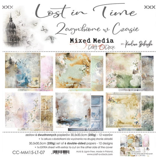 Craft O Clock - 12x12 Paper - Lost In Time - Mixed Media Craft O Clock