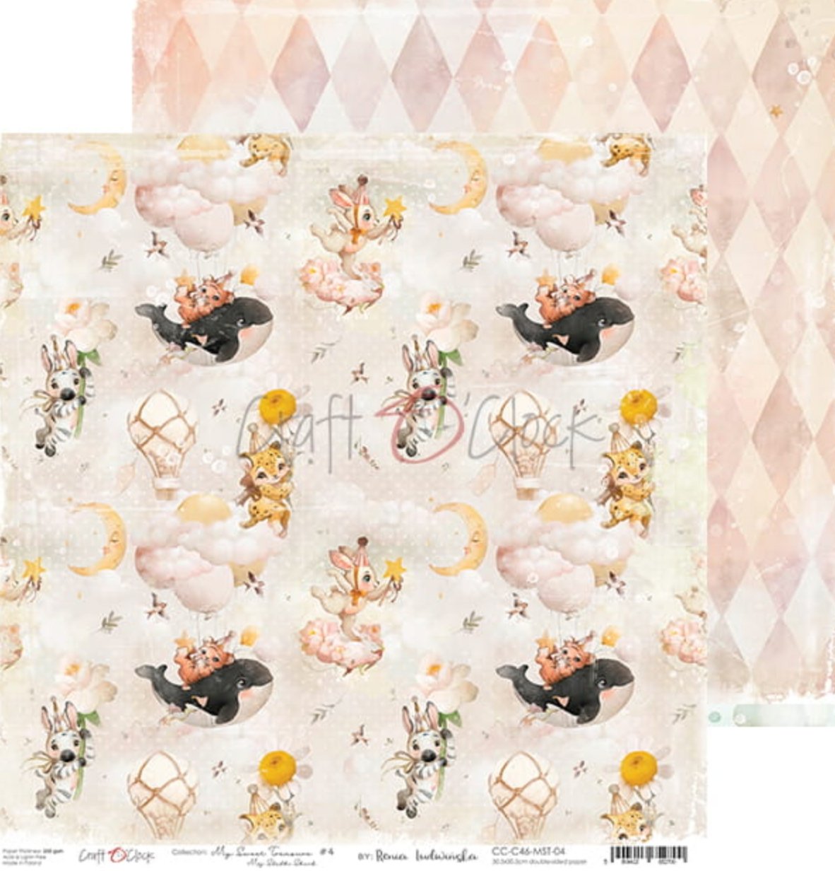 Craft O Clock - 12x12 Paper - My Sweet Treasure - Baby’s First Year Craft O Clock