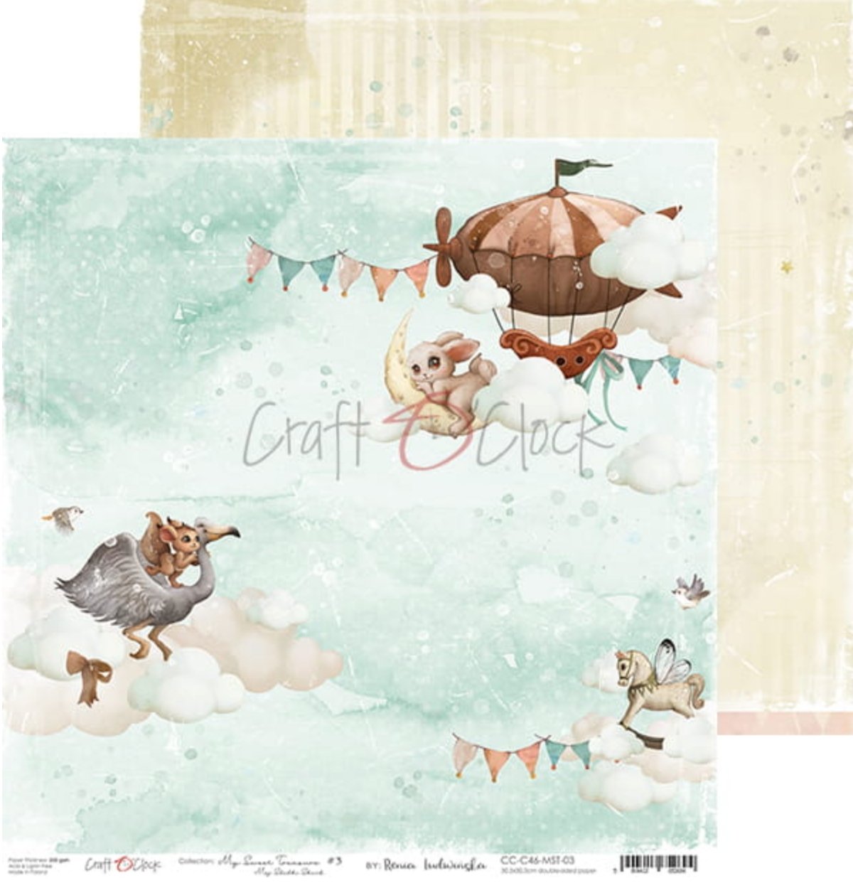 Craft O Clock - 12x12 Paper - My Sweet Treasure - Baby’s First Year Craft O Clock