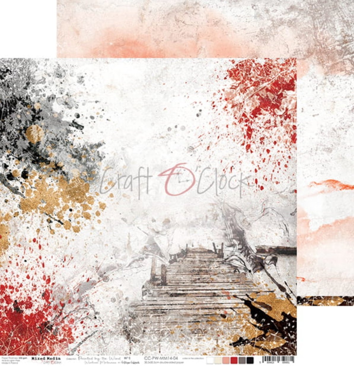 Craft O Clock - 12x12 Paper - Painted By The Wind - Mixed Media Craft O Clock