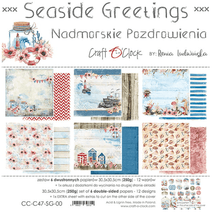 Craft O Clock - 12x12 Paper - Seaside Greetings - Mixed Media - Messy Papercrafts