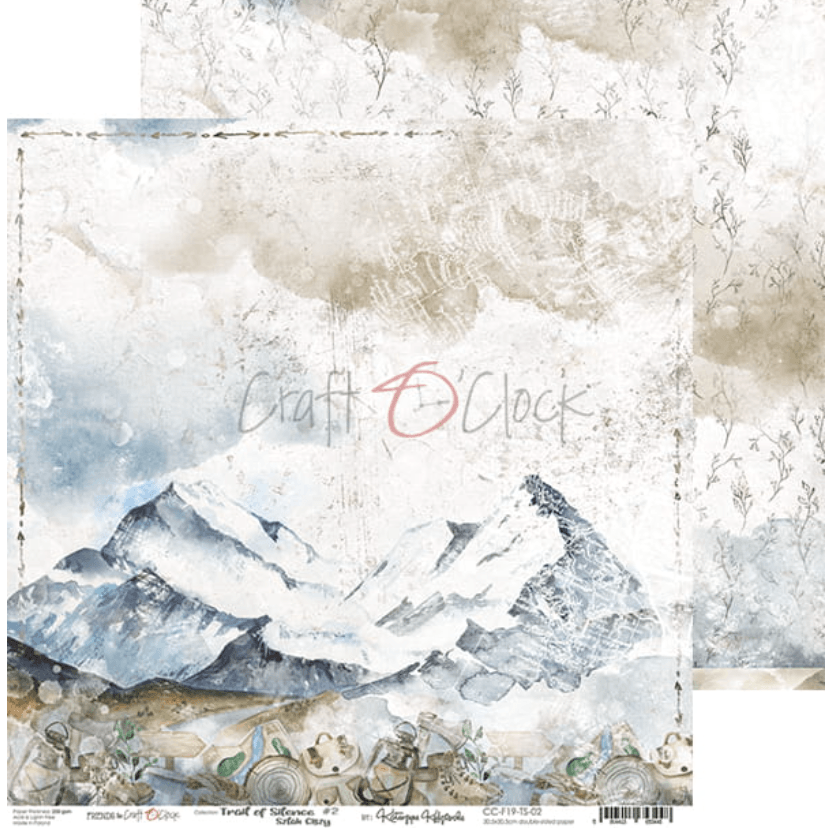 Craft O Clock - 12x12 Paper - Trail Of Silence - Mixed Media - Messy Papercrafts
