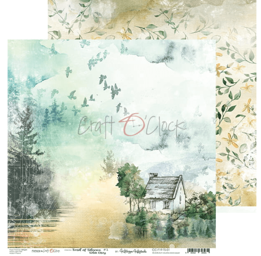 Craft O Clock - 12x12 Paper - Trail Of Silence - Mixed Media - Messy Papercrafts