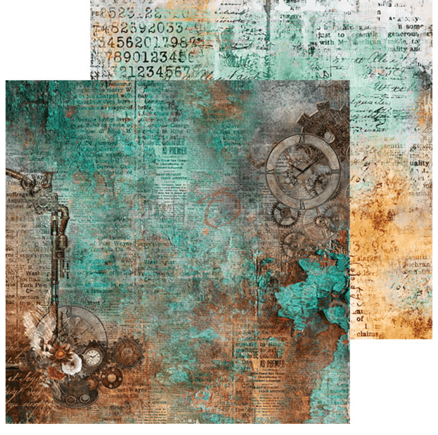 Craft O Clock - 12x12 Paper - WINGS OF FREEDOM - Mixed Media - Messy Papercrafts