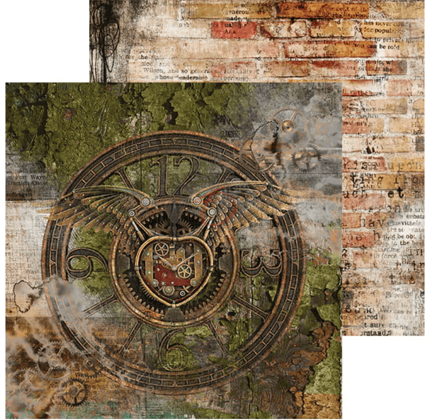 Craft O Clock - 12x12 Paper - WINGS OF FREEDOM - Mixed Media - Messy Papercrafts