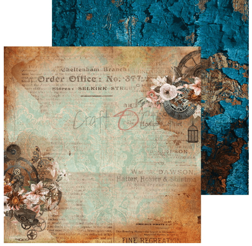 Craft O Clock - 12x12 Paper - WINGS OF FREEDOM - Mixed Media - Messy Papercrafts