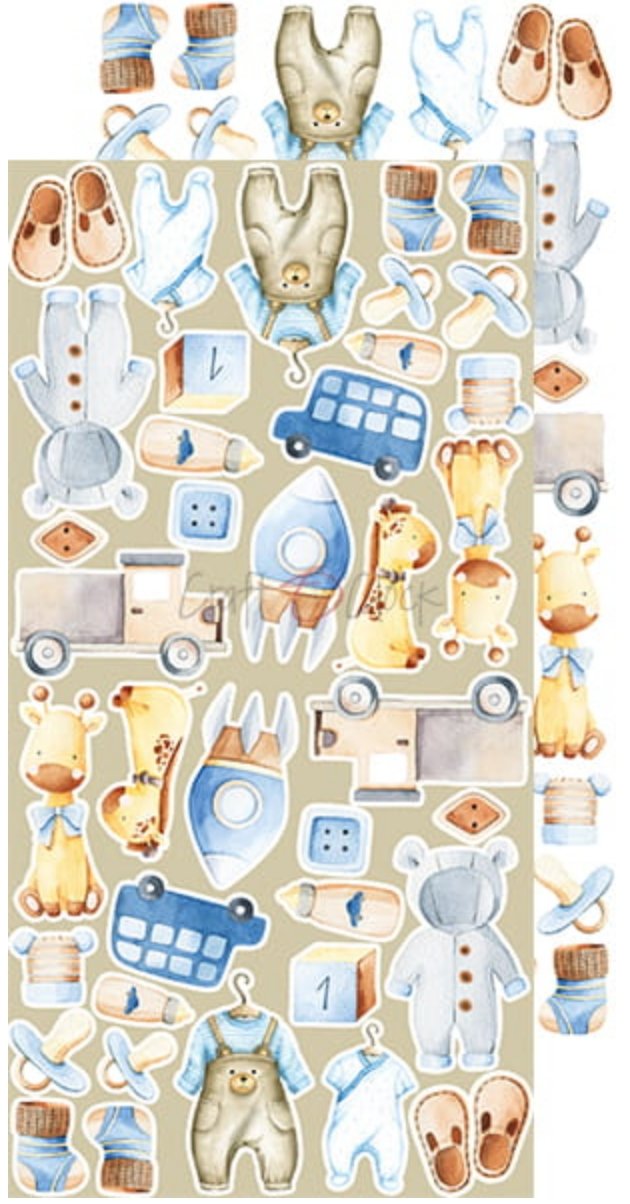 Craft O Clock - 6x12 Paper - Hello Little Boy - Extras Set Craft O Clock