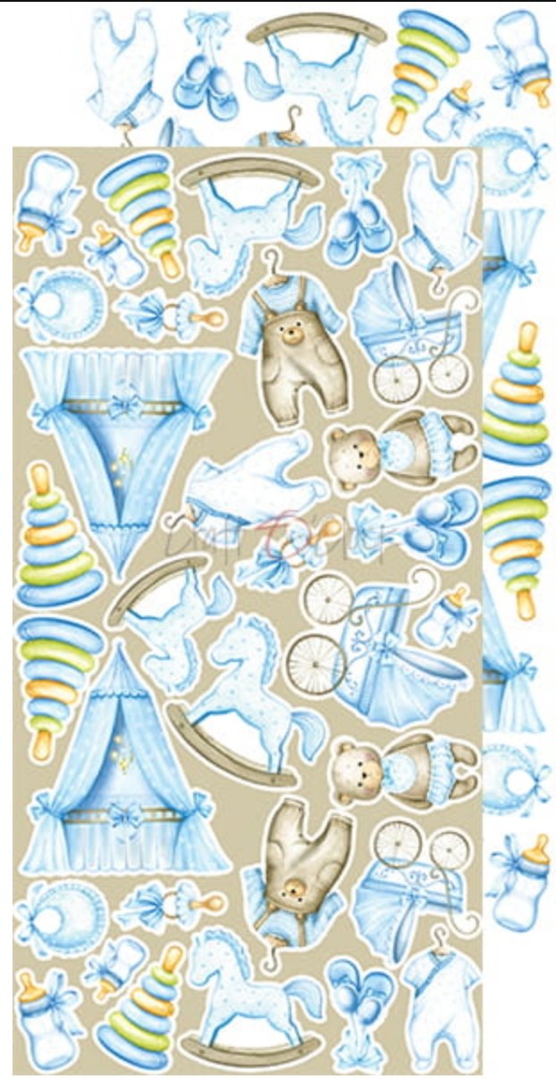 Craft O Clock - 6x12 Paper - Hello Little Boy - Extras Set Craft O Clock