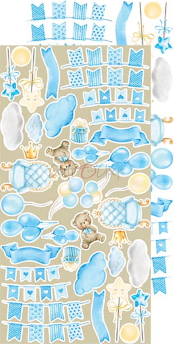 Craft O Clock - 6x12 Paper - Hello Little Boy - Extras Set Craft O Clock