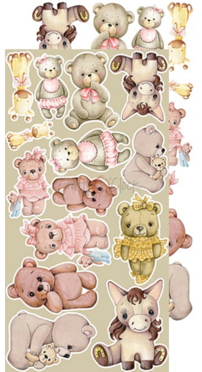 Craft O Clock - 6x12 Paper - Hello Little Girl - Extras Set Craft O Clock