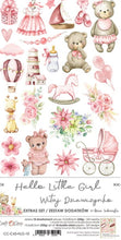 Craft O Clock - 6x12 Paper - Hello Little Girl - Extras Set Craft O Clock