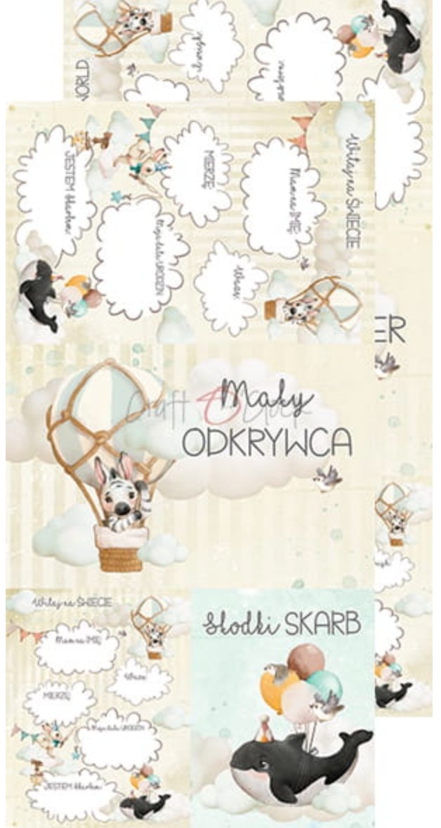 Craft O Clock - 6x12 Paper - My Sweet Treasure - Album / Junk Journal - Baby’s First Year Craft O Clock