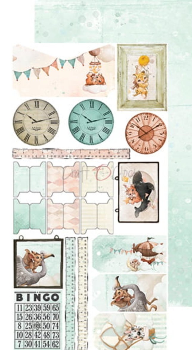 Craft O Clock - 6x12 Paper - My Sweet Treasure - Album / Junk Journal - Baby’s First Year Craft O Clock