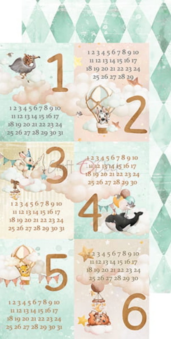 Craft O Clock - 6x12 Paper - My Sweet Treasure - Album / Junk Journal - Baby’s First Year Craft O Clock