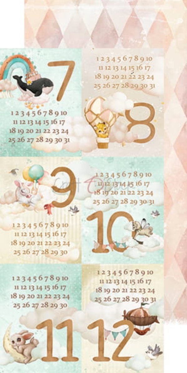 Craft O Clock - 6x12 Paper - My Sweet Treasure - Album / Junk Journal - Baby’s First Year Craft O Clock