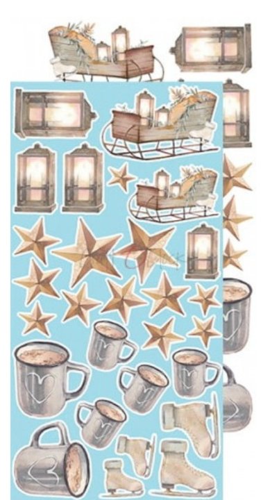 Craft O Clock - 6x12 Paper - Snowy Winterland - Extras Set Craft O Clock