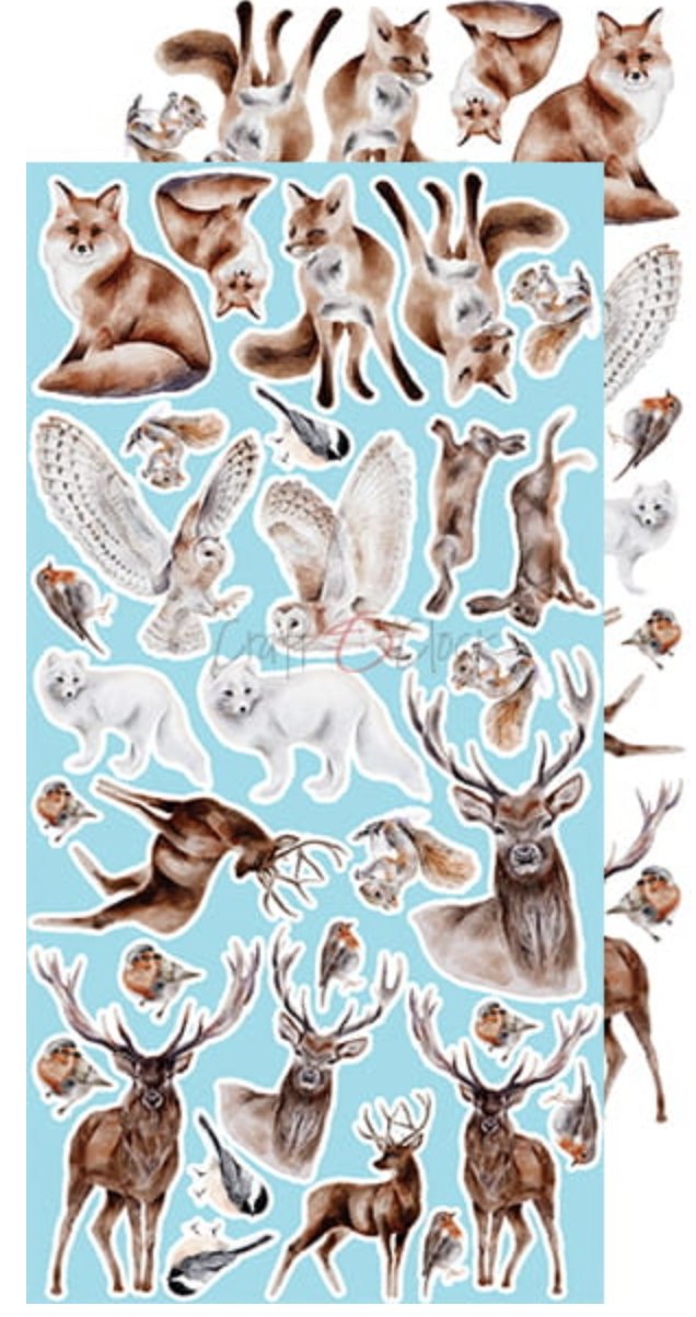 Craft O Clock - 6x12 Paper - Snowy Winterland - Extras Set Craft O Clock