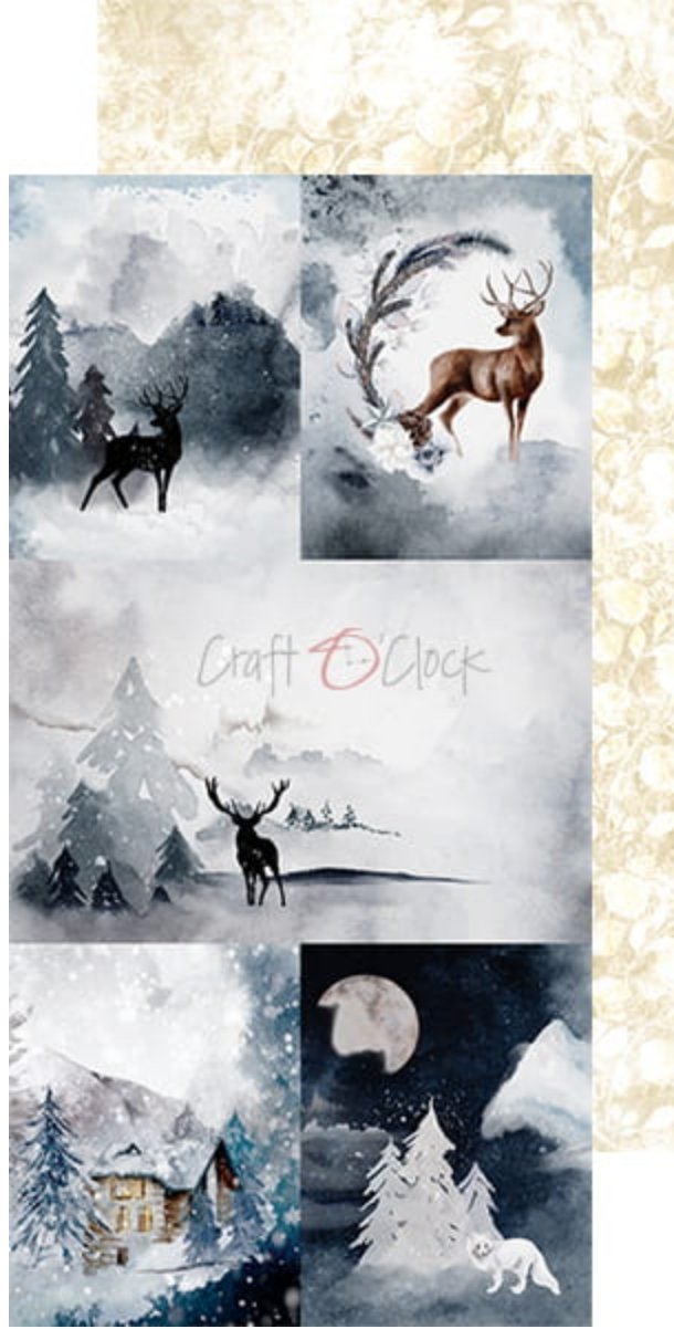 Craft O Clock - 6x12 Paper - Snowy Winterland - Extras Set Craft O Clock