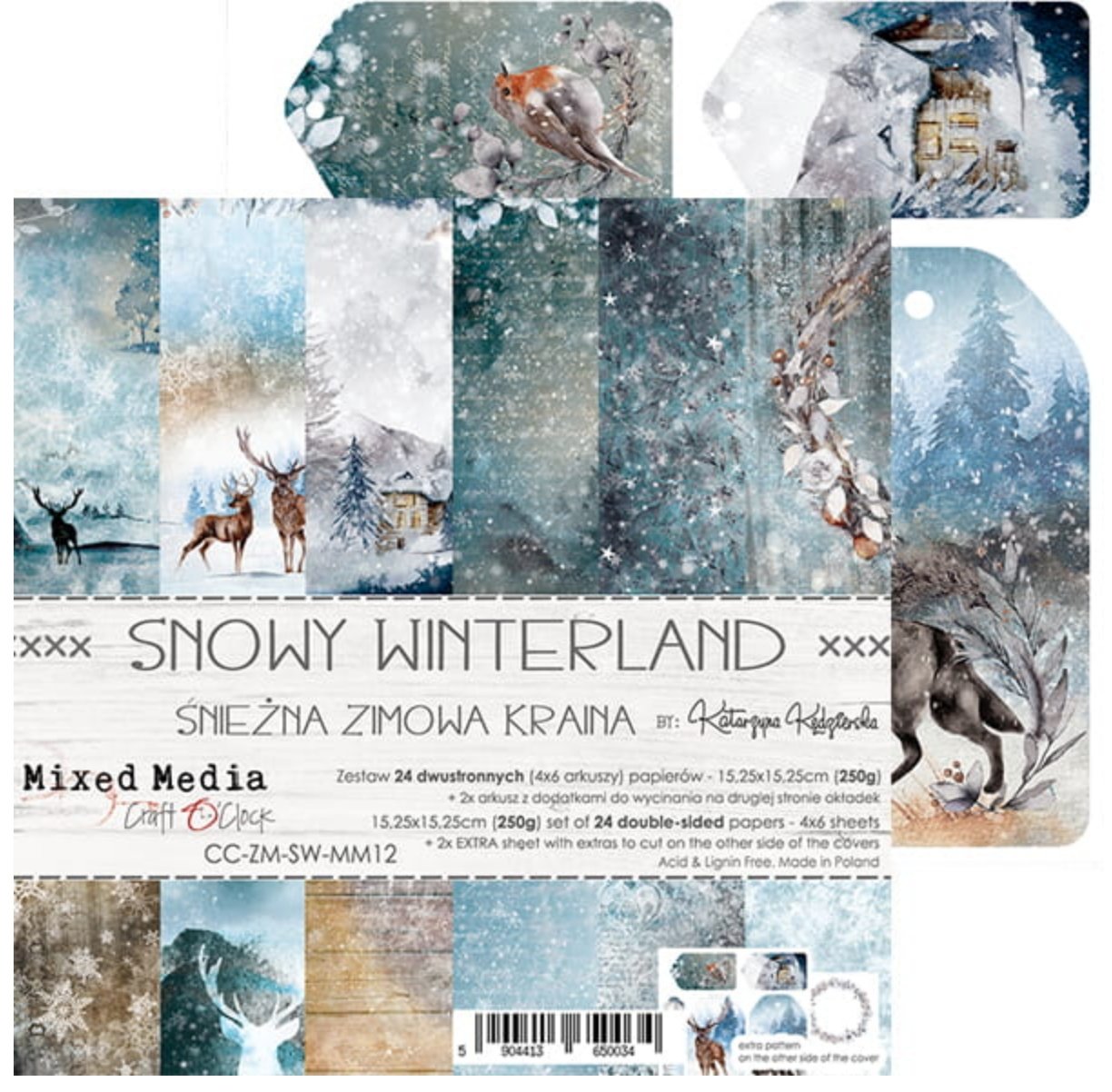 Craft O Clock - 6x6 Paper - Snowy Winterland Craft O Clock