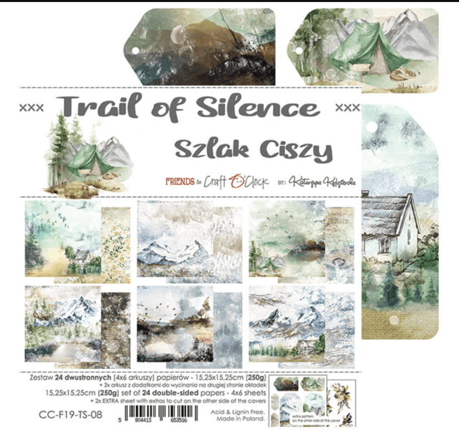 Craft O Clock - 6x6 Paper - Trail Of Silence - Mixed Media - Messy Papercrafts