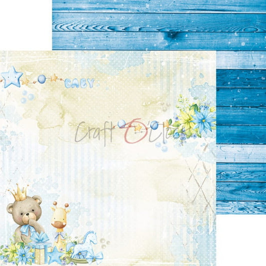 Craft O Clock - 8x8 Paper - Hello Little Boy - Baby's First Year Craft O Clock