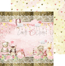 Craft O Clock - 8x8 Paper - Hello Little Girl - Baby's First Year Craft O Clock