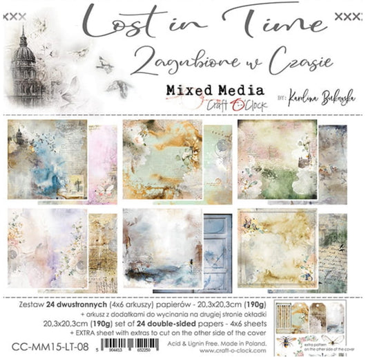 Craft O Clock - 8x8 Paper - Lost In Time - Mixed Media Craft O Clock
