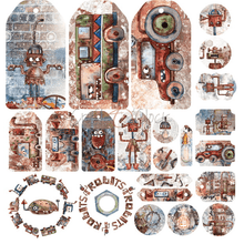 Craft O Clock - 8x8 Paper - Robots Adventures - Mixed Media - Messy Papercrafts