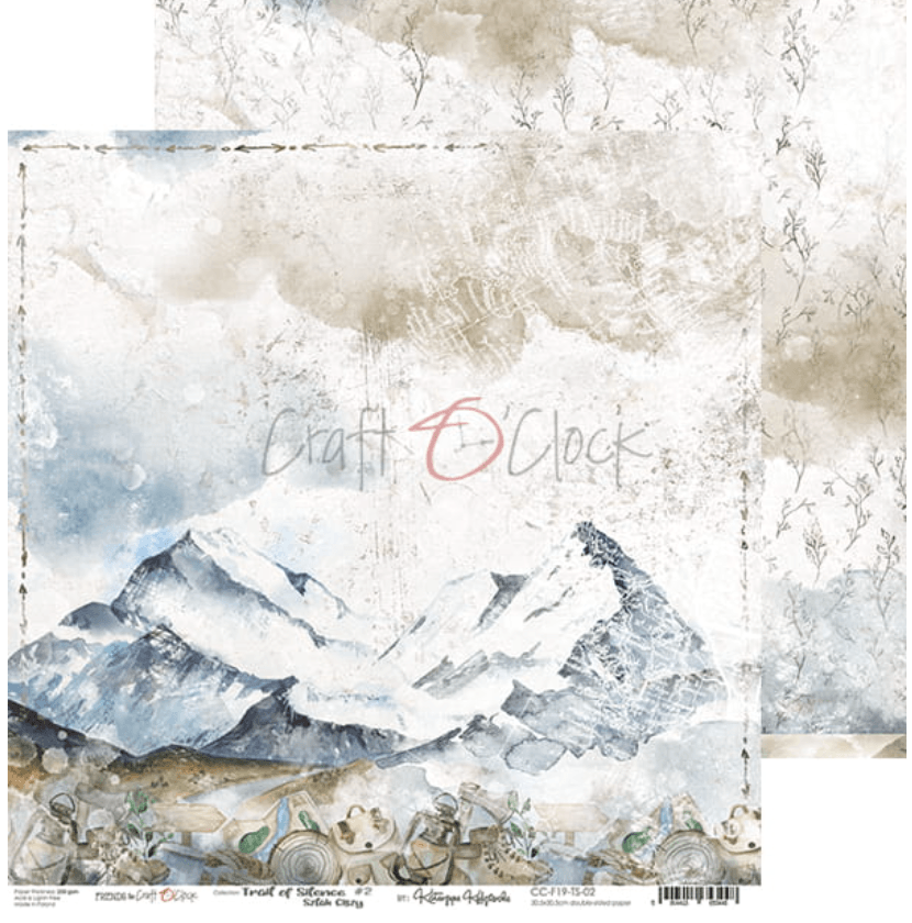 Craft O Clock - 8x8 Paper - Trail Of Silence - Mixed Media - Messy Papercrafts