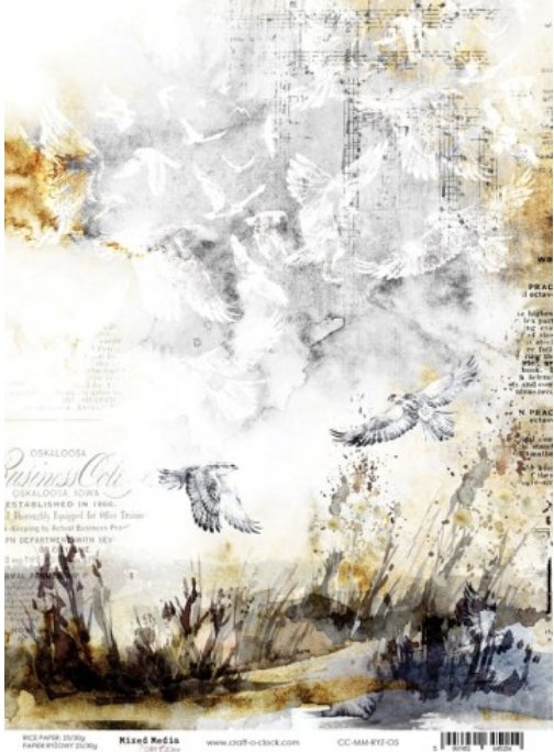 Craft O Clock - A4 - Rice Paper - Vintage Notes Craft O Clock